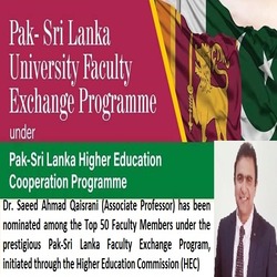 Pak-Sri Lanka University Faculty Exchange Programme 